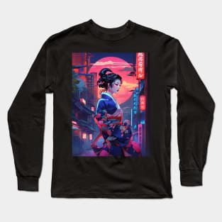 Neon Japanese princess Long Sleeve T-Shirt